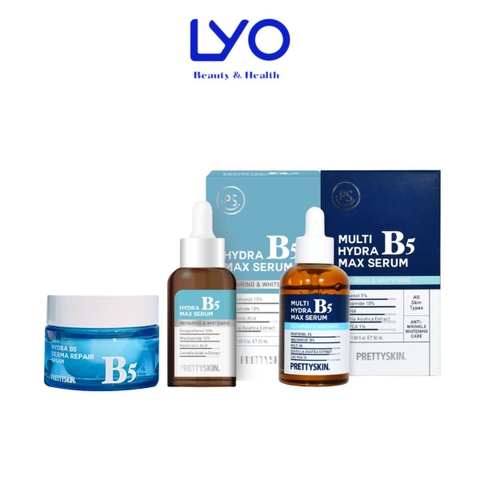e709 - Pretty Skin - Combo 3 sp cấp ẩm (gồm 2 Serum Hydra B5 Max và kem dưỡng B5) làm dịu làn da