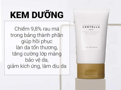 d690 - Kem dưỡng Rau Má Skin1004 Madagascar Centella Cream 75ml (Nắp vàng - Da khô, Thường)