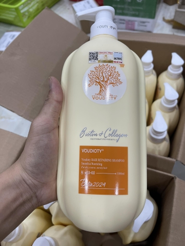 Dầu Gội và Xả Biotin Collagen Voudioty Phục Hồi Tóc 1000ml