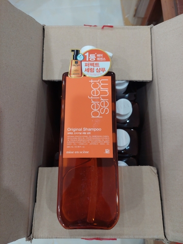 Dầu Gội Dầu Xả Mise En Scene Perfect Serum Shampoo 680ml ( Màu vàng đỏ hồng mẫu mới )