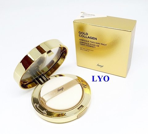 Phấn phủ The Face Shop Gold Collagen Ampoule Two- Way Pact Hàn Quốc 9.5g