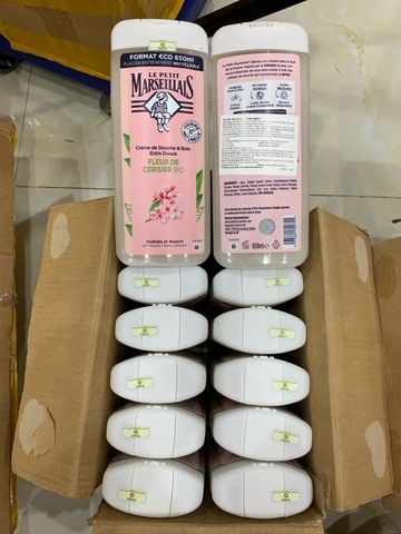 e809 - Sữa tắm 92% hữu cơ Le Petit Marseillais với hương thơm từ Pháp 250ml và 650ml(Dành cho nữ)