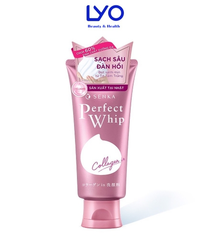 Sữa Rửa Mặt Tạo Bọt Senka Perfect Collagen In 120g (Màu hồng)