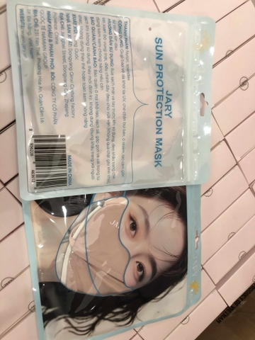 Khẩu Trang Vải, Logo Đổi Màu Chống Tia UV Jary Sun Protection Mask UPF50+