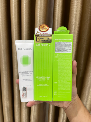 Kem Chống Nắng Cell Fusion C Suncream 100 SPF 50+ đủ màu 50ml