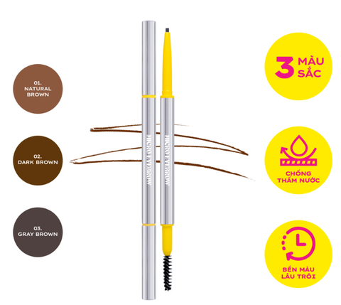 e519 - Lemonade - Chì Kẻ Mày Siêu Mảnh, Lâu Trôi Micro Eyebrow 0.1g