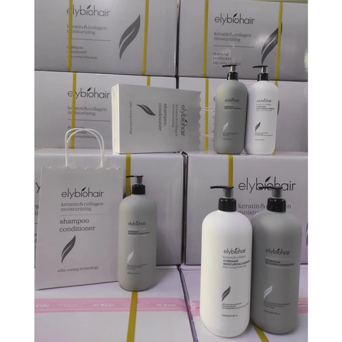 e524 - BIOTIN - Dầu Gội/ Dầu Xả Elybiohair Keratin & Collagen 1000ml