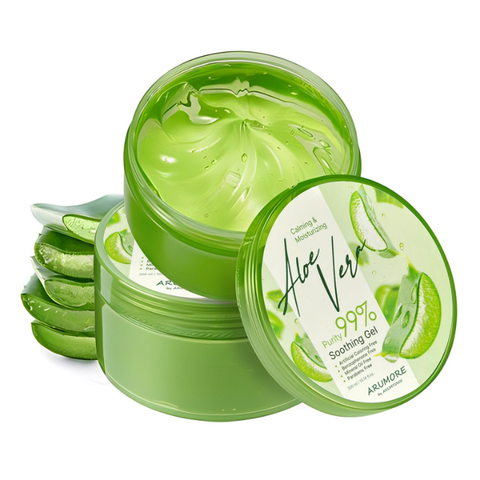 Gel Dưỡng Chiết Xuất Nha Đam, Arumore Calming And Moisturizing Aloe Vera Purity 99% Soothing Gel 300ml