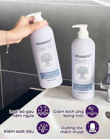 e833 - Combo Dầu Gội + Dầu Xả 500ml BIOTIN - 2021 (Màu Tím)