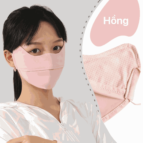Khẩu Trang Vải Chống Tia UV, Chống Nắng Cao Cấp UPF50+ Bảo Vệ Da Mặt