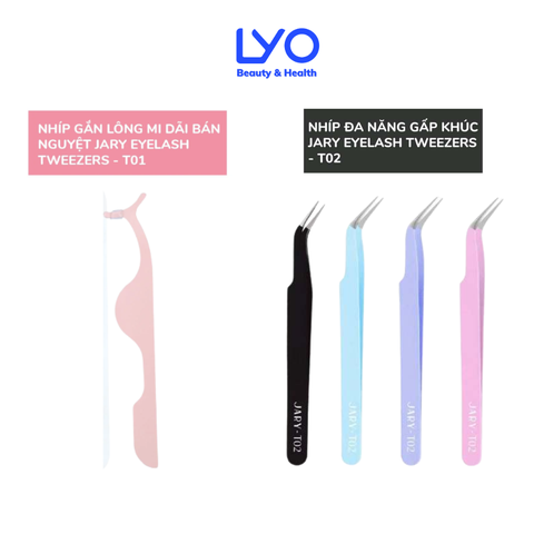 b238 - Nhíp Gắp Mi Jary Eyelash Tweezers Hàn Quốc