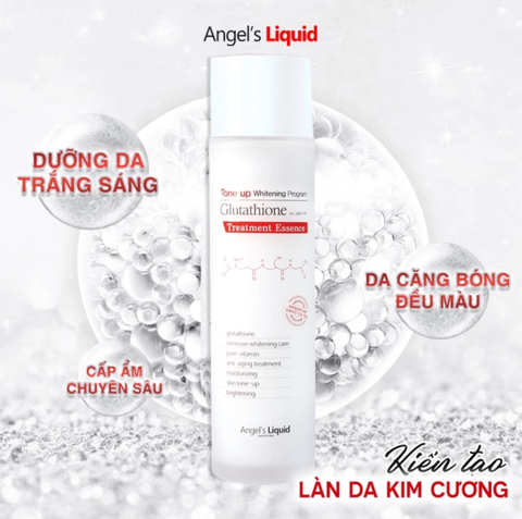 Nước Thần Dưỡng Trắng Da Cân Bằng Độ Ẩm Angel's Liquid Tone Up Whitening Program Glutathione Treatment Essence 150ml