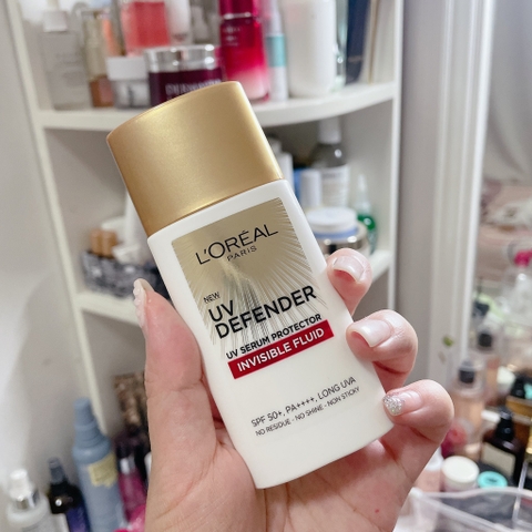 Kem Chống Nắng Thoáng Da, Siêu Mỏng Nhẹ L'Oreal Paris X20 UV Defender Serum Invisible Fluid / Resist Daily Sunscreen SPF50+ PA++++ Loreal 50ml