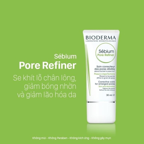 d548 - Kem Dưỡng Làm Se Khít Lỗ Chân Lông Và Giảm Dầu Cho Da Nhờn Bioderma Sebium Pore Refiner 30ml (Màu xanh)