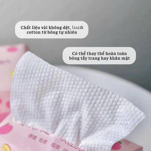 Khăn mặt khô đa năng Animerry dùng 1 lần lau mặt lau khô lau ướt cuộn 40 tờ