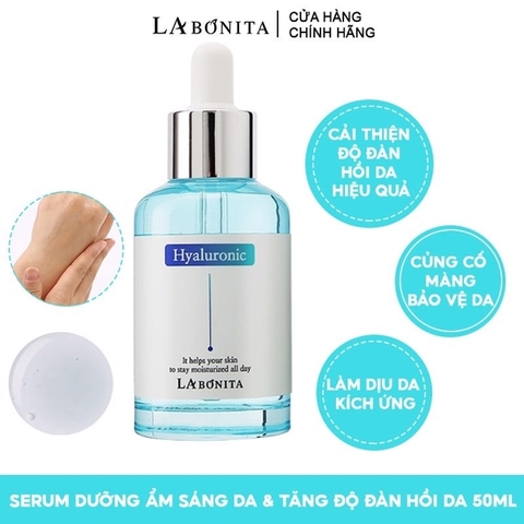 Serum HA dưỡng ẩm căng bóng & tăng độ đàn hồi - LA BONITA Vital Hyaluronic Acid Serum 50ml LYO