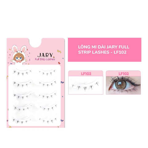 Lông Mi Giả Gân Trong Cao Cấp Jary Full Strip Lashes Mỏng Nhẹ Tự Nhiên Hàn Quốc