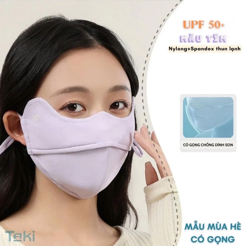 e602 - Khẩu trang chống tia UV- Proof Mask 1 lớp, có gọng, chất vải lụa mềm mịn thoáng mát chống nắng hiệu quả