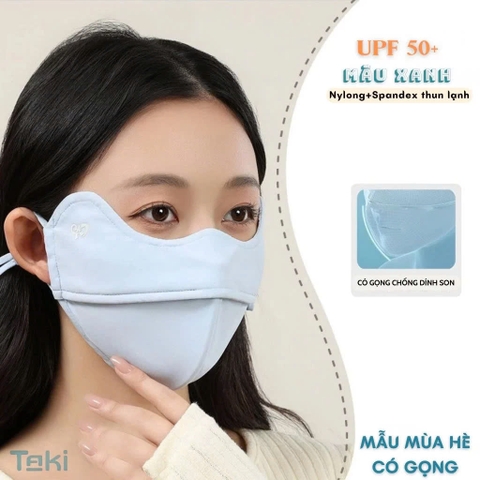 e602 - Khẩu trang chống tia UV- Proof Mask 1 lớp, có gọng, chất vải lụa mềm mịn thoáng mát chống nắng hiệu quả