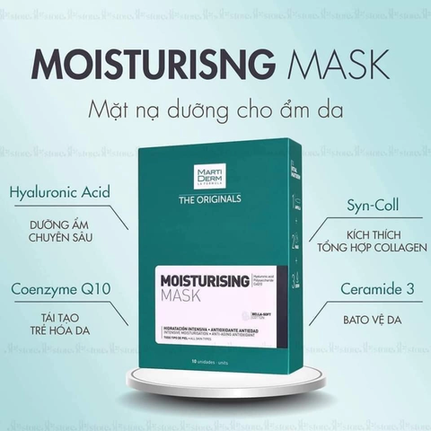 Mặt nạ dưỡng ẩm MartiDerm The Originals Moisturising Mask (25ml x 10 miếng)
