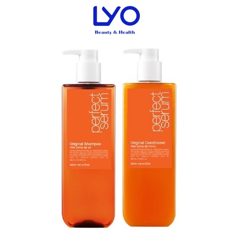 Dầu Gội Dầu Xả Mise En Scene Perfect Serum Shampoo 680ml ( Màu vàng đỏ hồng mẫu mới )