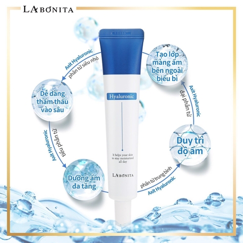 Kem HA Hỗ Trợ Dưỡng Ẩm, Làm Dịu Da La Bonita Vital Hyaluronic Acid Cream 50ml LYO