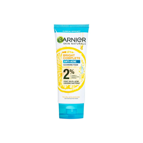 e485 - Garnier - Sữa Rửa Mặt Ngừa Mụn Garnier Skin Naturals Bright Complete ANTI-ACNE Cleasing Foam 50ml