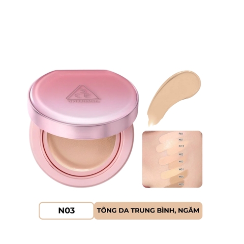 e592 - Phấn Nước Trang Điểm 3CE Stylenanda Fitting Mesh Cover Cushion 11g