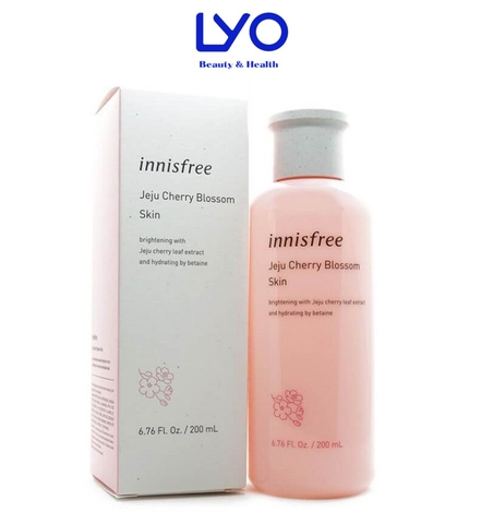 Nước hoa hồng cân bằng sáng da và dưỡng ẩm Innisfree Jeju Cherry Blossom Skin 200ml