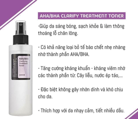 Nước Hoa Hồng Tẩy Tế Bào Chết Hoá Học COSRX AHA/BHA Clarifying Treatment Toner 150ml