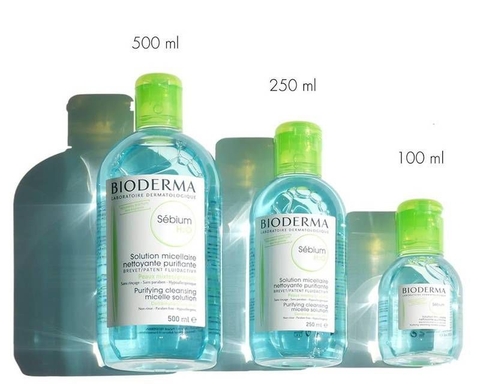 Nước Tẩy Trang Dành Cho Da Dầu Mụn Bioderma Sebium H2O 100ml (Màu xanh)