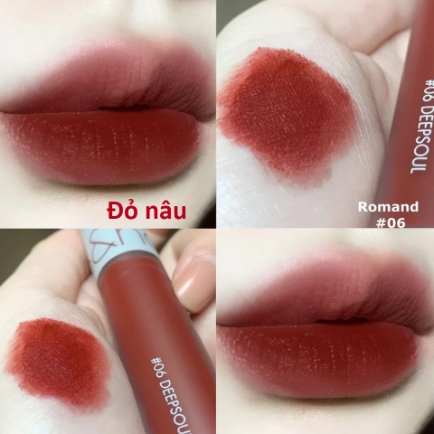 Son Romand (Son Kem Lì Zero Velvet, Son Bóng Juicy Lasting và Glasting Water Tint)