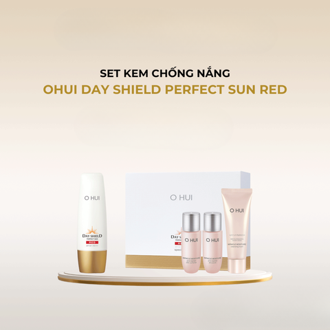Bộ Sản Phẩm Chống Nắng và Dưỡng Da Ohui Day Shield Perfect Sun Red /Black SPF50+/PA++++ Special Set Hàn Quốc