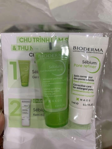 Set mẫu thử Bioderma size du lịch (gồm Gel rửa mặt 5ml và kem dưỡng 5ml)