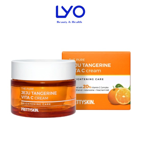 c569 - Kem dưỡng Prettyskin The Pure Jeju Tangerine Vita C 52ml - Dưỡng da sáng mịn, mờ thâm nám