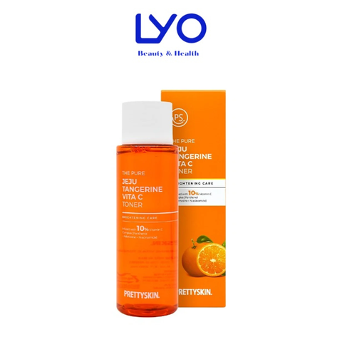 c568 - Nước hoa hồng Prettyskin The Pure Jeju Tangerine Vita C Toner 250ml - Dưỡng trắng, làm sáng da, giảm thâm nám