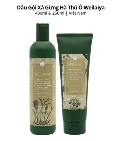 c338 - Bộ Dầu Gội Xã Tinh Chất Gừng Weilaiya Ginger/ ZINGIBER (Shampoo 400ml và Conditioner - 250ml)