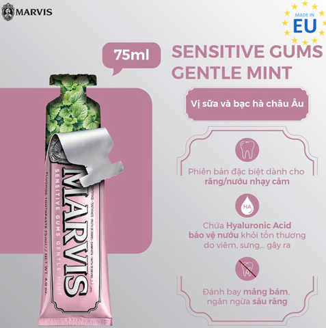 c551 - Kem đánh răng Marvis Toothpaste - Thơm miệng, Làm trắng răng 75ml.