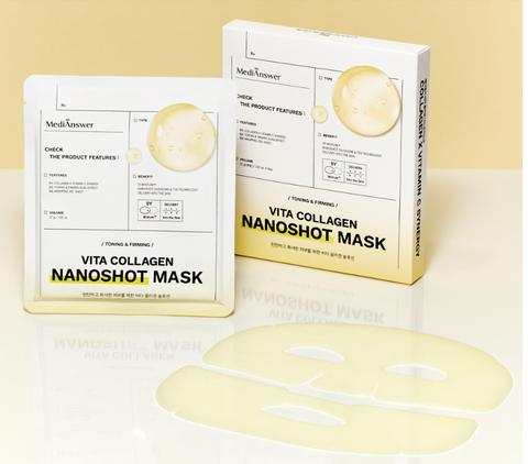 e51 - Mặt Nạ Thạch Vàng Collagen Chống Lão Hóa, Cấp Ẩm, Cải Thiện Nếp Nhăn Medianswer Vita Collagen Mask Hàn Quốc 37gx5 Miếng
