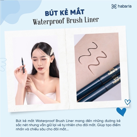 Bút Dạ Kẻ Mắt Nước Lâu Trôi Habaria Waterpoof Brush Liner Black / Brown
