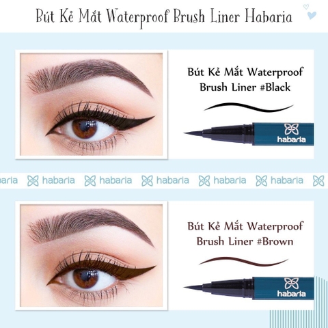Bút Dạ Kẻ Mắt Nước Lâu Trôi Habaria Waterpoof Brush Liner Black / Brown