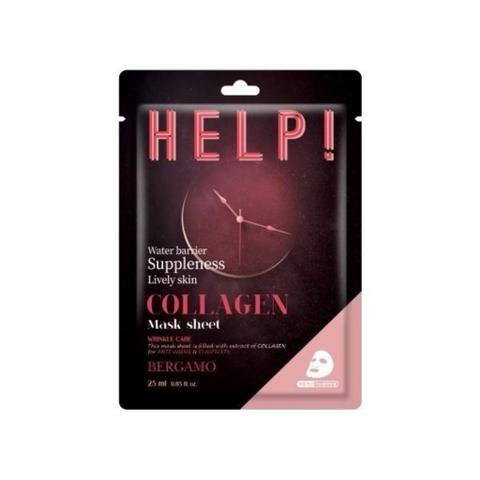 Mặt Nạ Bergamo Help Mask Pack Dưỡng Trắng, Cải Thiện Đàn Hồi Da & Cấp Ẩm Hàn Quốc 25ml