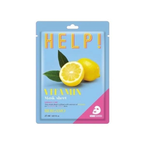 Mặt Nạ Bergamo Help Mask Pack Dưỡng Trắng, Cải Thiện Đàn Hồi Da & Cấp Ẩm Hàn Quốc 25ml