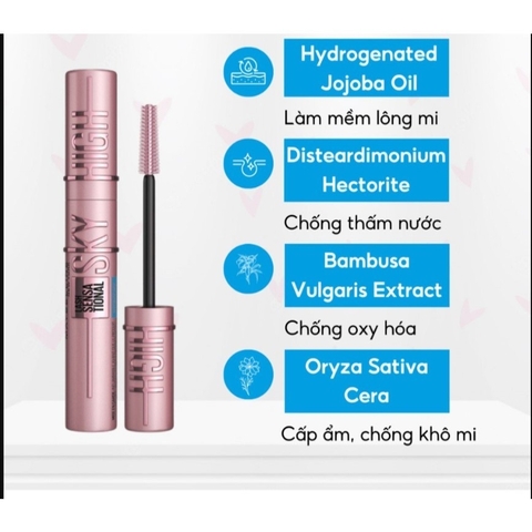 Mascara Chuốt Mi Giúp Mi Cong, Dài Maybelline New York Lash Sensational Sky High Waterproof 6ml