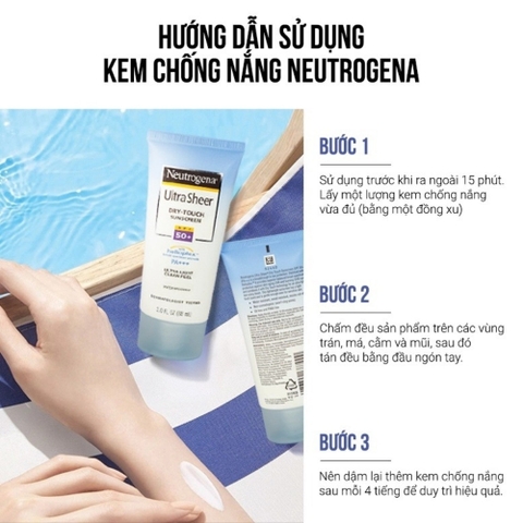 Kem Chống Nắng Phổ Rộng Neutrogena U.S Dry Touch SPF 50+ PA++++ Bảo Vệ Da, Giúp Da Khô Thoáng 88ml