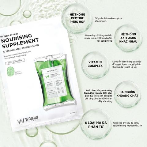 Mặt Nạ Dưỡng Ẩm, Chăm Sóc Da Chuyên Sâu, Giúp Da Sáng Mịn Wonjin Effect Concentrated Essence Mask Hàn Quốc