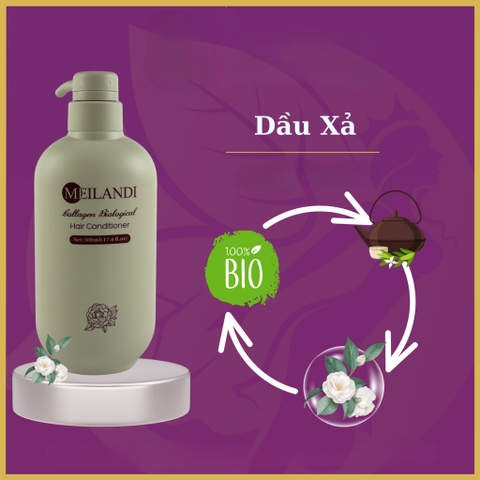 Bộ Dầu Gội Xả Meilandi VISI Dưỡng Tóc Suôn Mượt & Chắc Khỏe 500Ml