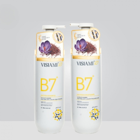 Dầu Gội - Xả Biotin Visiami Rainbow B7 Cải Thiện Mọc Tóc, Phục Hồi Hư Tổn, Dưỡng Tóc Mềm Mượt & Chắc Khỏe 780ml