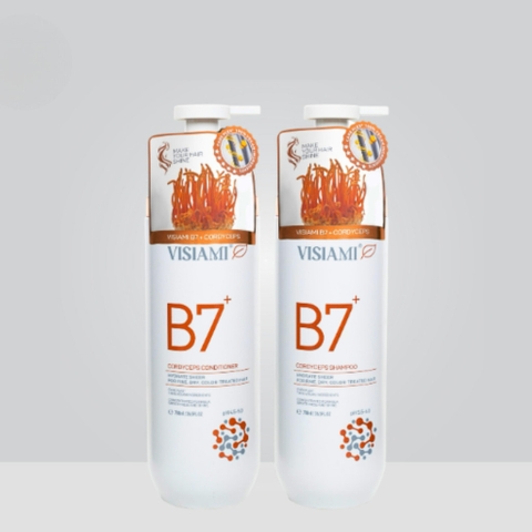 Dầu Gội - Xả Biotin Visiami Rainbow B7 Cải Thiện Mọc Tóc, Phục Hồi Hư Tổn, Dưỡng Tóc Mềm Mượt & Chắc Khỏe 780ml