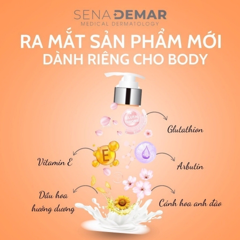 Kem Dưỡng Thể Nâng Tone Da SenaDemar 10x White Body Lotion Giúp Da Sáng Mịn & Đều Màu Hàn Quốc 300ml